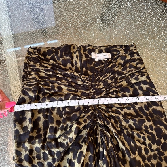 ISABEL MARANT ÉTOILE COLEEN GATHERED LEOPARD PRINT SKIRT. NEW - Picture 11 of 11